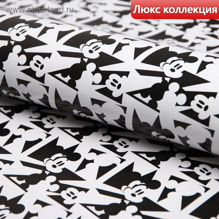 Бумага упаковочная глянцевая "Микки", Микки Маус, 70х100 см