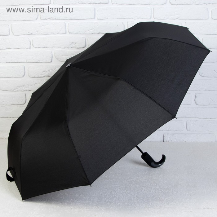 Зонт полуавтоматический «Однотонный», 3 сложения, 9 спиц, R = 49 см, цвет чёрный
Зонт полуавтоматический «Однотонный», 3 сложения, 9 спиц, R = 49 см, цвет чёрный