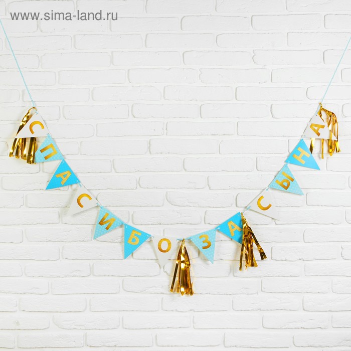 Гирлянда с тишью «Спасибо за сына», 13,5х22 см
Гирлянда с тишью «Спасибо за сына», 13,5х22 см