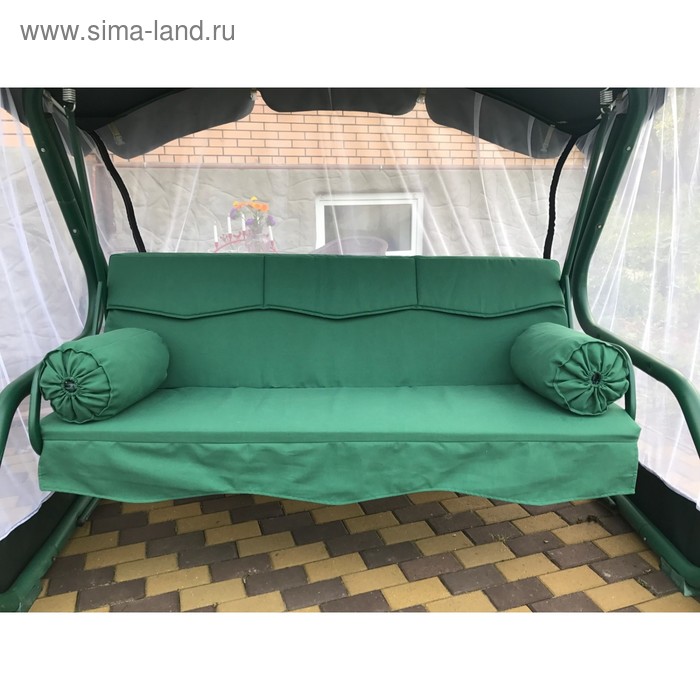 Матрас для садовых качелей Волна + валики, цвет зеленый 180х55 см
Матрас для садовых качелей Волна + валики, цвет зеленый 180х55 см