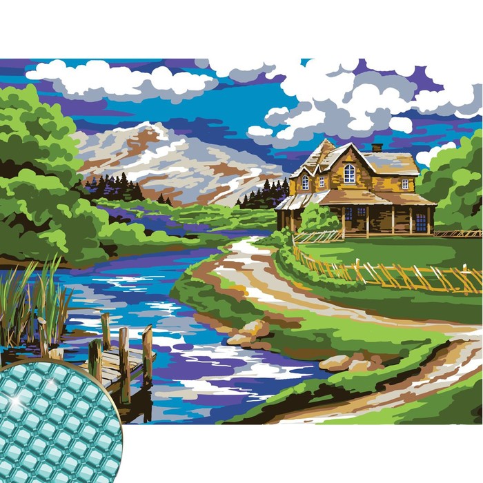 Алмазная мозаика с полным заполнением на подрамнике «Домик у реки», 30 х 40 см. Набор для творчества
Алмазная мозаика с полным заполнением на подрамнике «Домик у реки», 30 х 40 см. Набор для творчества