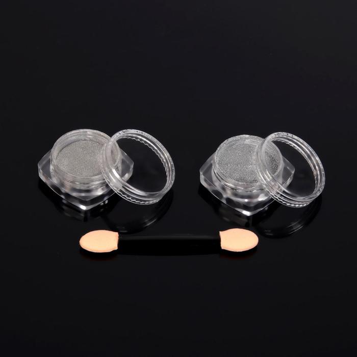 Втирка для декора, 2 баночки, с аппликатором, цвет серебристый
Втирка для декора, 2 баночки, с аппликатором, цвет серебристый