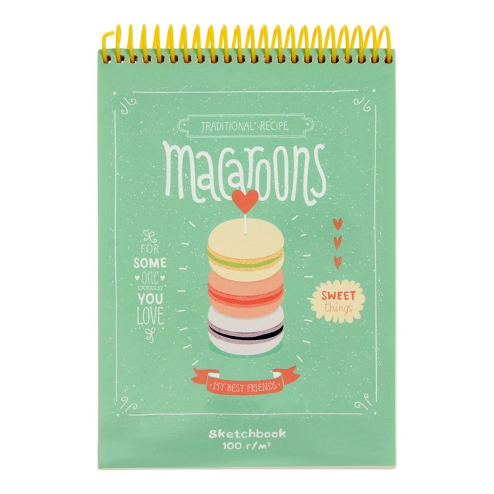 Скетчбук А5, 64 листа на гребне «Пирожное с сердечком», обложка мелованный картон, жёсткая подложка, блок 100 г/м2
Скетчбук А5, 64 листа на гребне «Пирожное с сердечком», обложка мелованный картон, жёсткая подложка, блок 100 г/м2