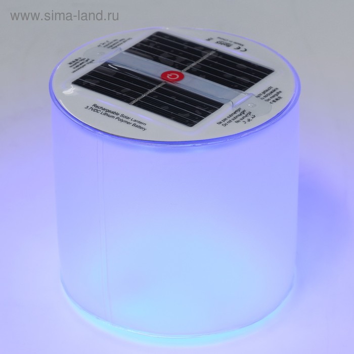 фото Плавающий светильник пвх, надувной, солнечная батарея, 10led, круглый, rgb