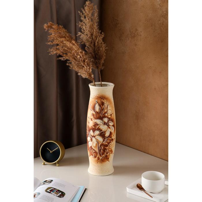 Ваза керамическая "Ромина", настольная, под шамот, цветы, 40 см, авторская работа 
Ваза керамическая "Ромина", настольная, под шамот, цветы, 40 см, авторская работа