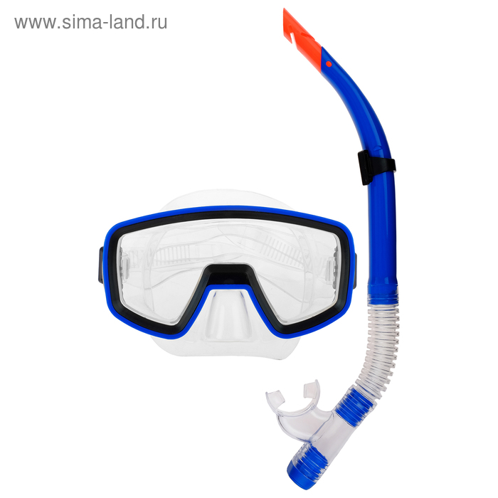 фото Набор для плавания, 2 предмета: маска и трубка pvc, цвета микс onlitop