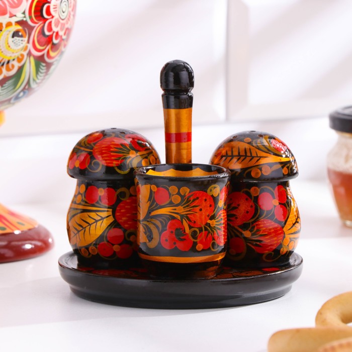 Набор для специй «Грибочки», хохлома
Набор для специй «Грибочки», хохлома