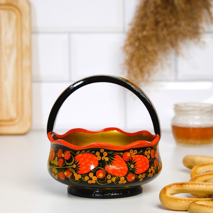 Корзинка «Ягодка», 12 см, хохлома
Корзинка «Ягодка», 12 см, хохлома