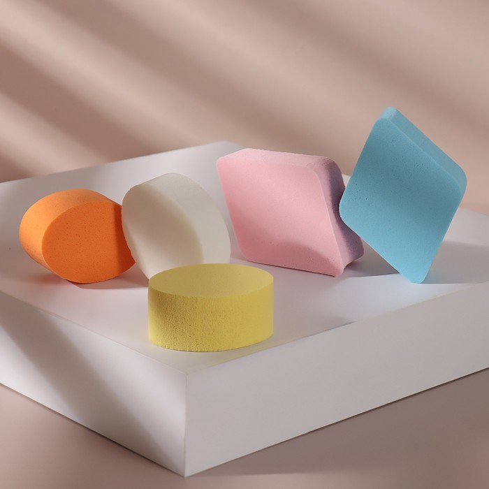 Набор спонжей для нанесения косметики, 5 шт, цвет МИКС
Набор спонжей для нанесения косметики, 5 шт, цвет МИКС