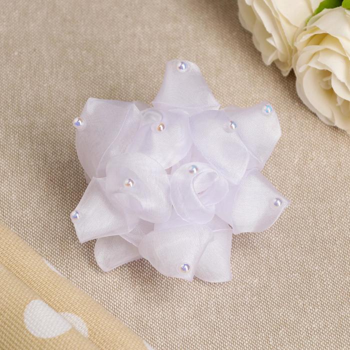 Бант для девочек с резинкой "Блеск", белый с декором, 10 см
Бант для девочек с резинкой "Блеск", белый с декором, 10 см