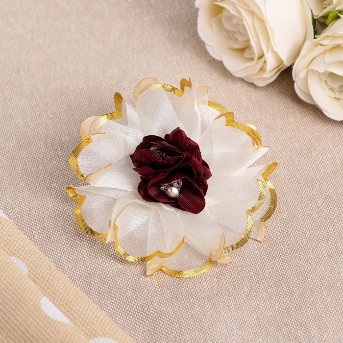 Бант для девочек с резинкой "Бордо", белый, 9см
Бант для девочек с резинкой "Бордо", белый, 9см