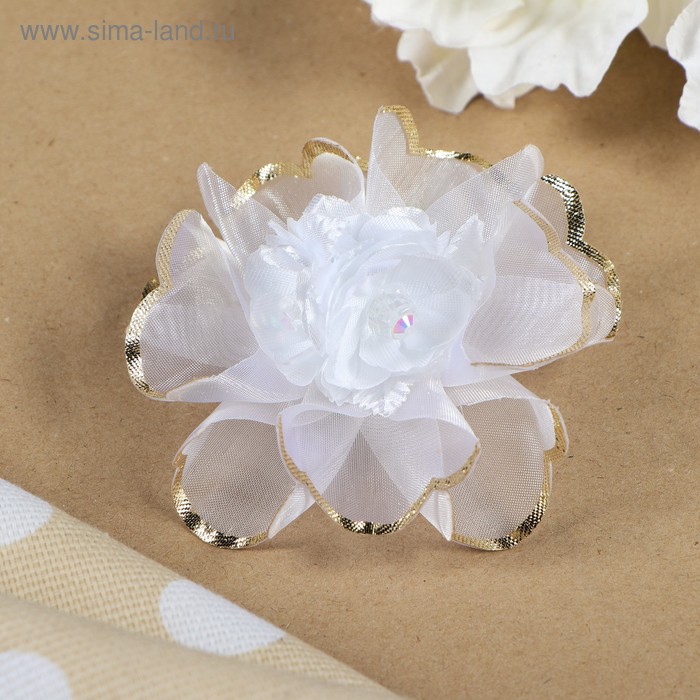 Бант для девочек с резинкой "Элегантный", белый, 9см
Бант для девочек с резинкой "Элегантный", белый, 9см