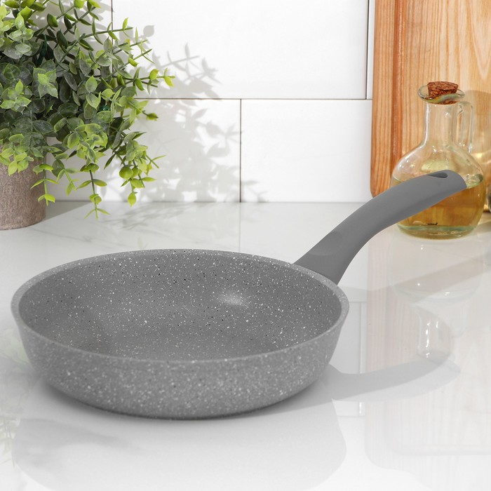 Сковорода, d=22 см, пластиковая ручка, антипригарное покрытие, цвет светлый мрамор
Сковорода, d=22 см, пластиковая ручка, антипригарное покрытие, цвет светлый мрамор