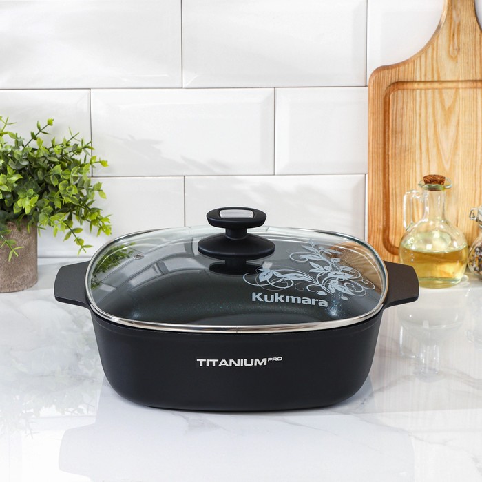 Жаровня Titanium pro, 5 л, 28×28 см, стеклянная крышка, антипригарное покрытие, цвет чёрный
Жаровня Titanium pro, 5 л, 28×28 см, стеклянная крышка, антипригарное покрытие, цвет чёрный