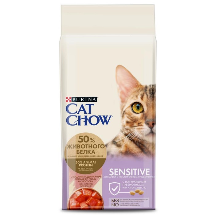 Сухой корм CAT CHOW для кошек с чувствительной кожей и пищеварением, лосось/рис, 15 кг
Сухой корм CAT CHOW для кошек с чувствительной кожей и пищеварением, лосось/рис, 15 кг