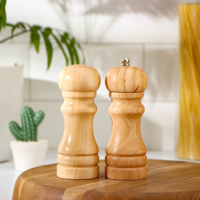 Набор для специй «Комфорт», 2 шт: мельница и солонка
Набор для специй «Комфорт», 2 шт: мельница и солонка