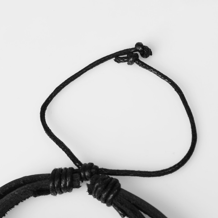 фото Браслет унисекс "гранд" бесконечность, цвет чёрный с серебряно-медным, d=7 см queen fair