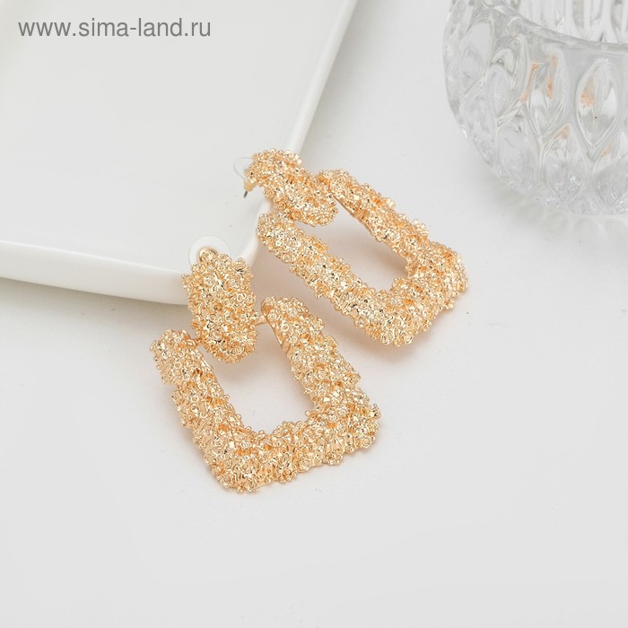 Серьги металл "Эстетика" текстурные, цвет золото
Серьги металл "Эстетика" текстурные, цвет золото