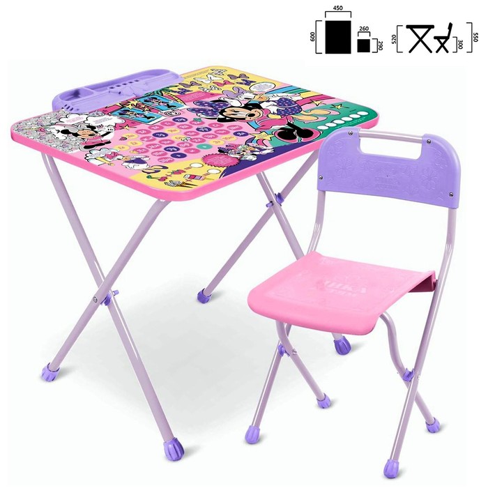фото Набор детской мебели «disney 1 минни маус»: стол, стул nika kids
