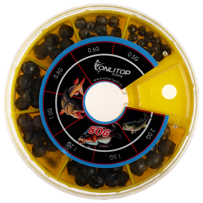 Набор грузил 80 г (1-1,5-2-3-5-8-10 г)
Набор грузил 80 г (1-1,5-2-3-5-8-10 г)