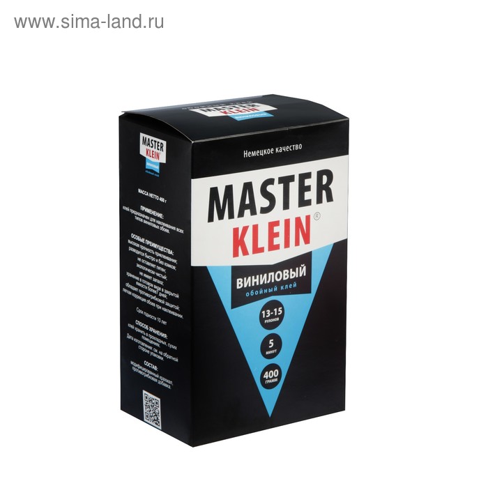 Клей обойный Master Klein, специальный виниловый, 400 г
Клей обойный Master Klein, специальный виниловый, 400 г