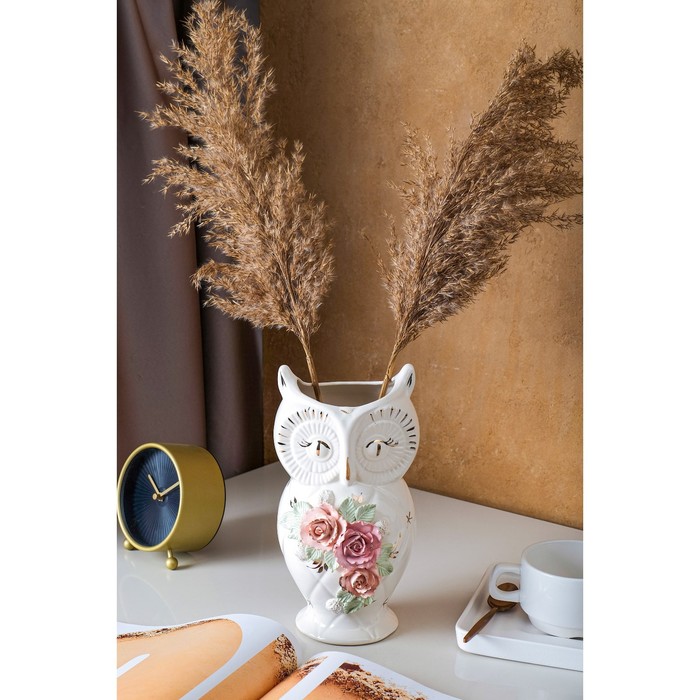 Ваза керамическая "Сова", настольная, белая, цветная лепка, 25 см, авторская работа
Ваза керамическая "Сова", настольная, белая, цветная лепка, 25 см, авторская работа