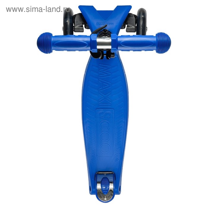 фото Самокат maxiscoo junior со светящимися колесами, цвет синий