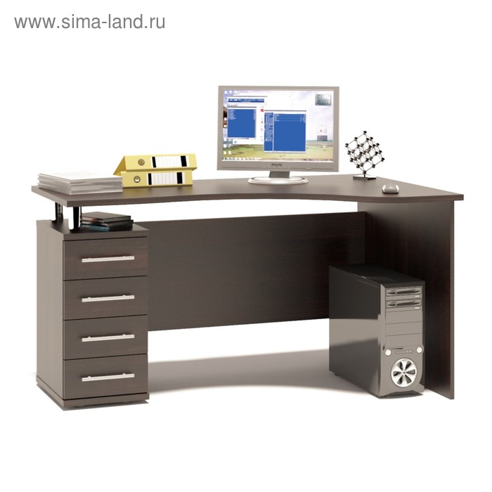Письменный стол, 1400 × 860 × 750 мм, левый, цвет венге
Письменный стол, 1400 × 860 × 750 мм, левый, цвет венге