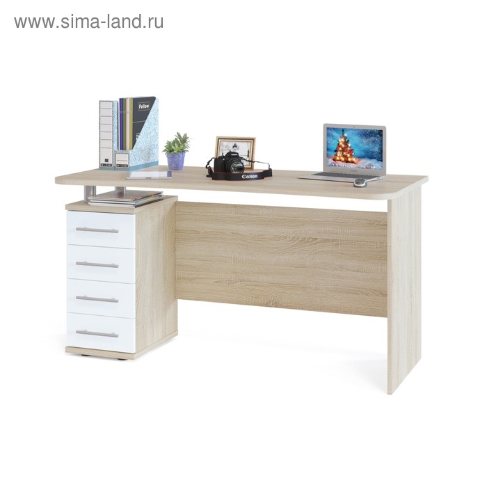 Компьютерный стол, 1400 × 600 × 750 мм, цвет дуб сонома / белый
Компьютерный стол, 1400 × 600 × 750 мм, цвет дуб сонома / белый