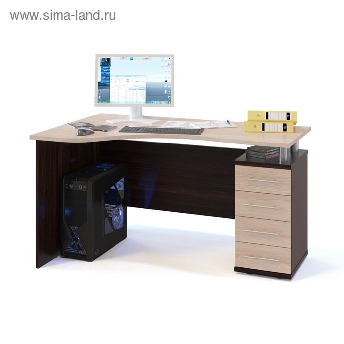 Письменный стол, 1400 × 860 × 750 мм, правый, цвет корпус венге / фасад белёный дуб
Письменный стол, 1400 × 860 × 750 мм, правый, цвет корпус венге / фасад белёный дуб