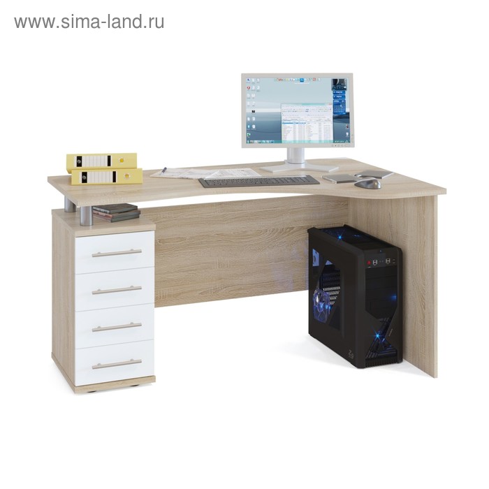 Письменный стол, 1400 × 860 × 750 мм, левый, цвет дуб сонома / белый
Письменный стол, 1400 × 860 × 750 мм, левый, цвет дуб сонома / белый