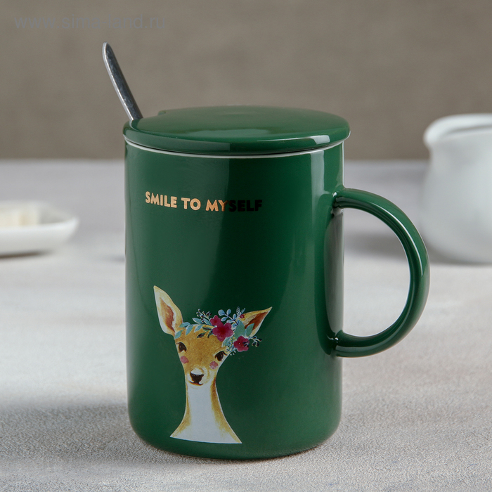 Кружка «В зоопарке», 400 мл, с керамической крышкой и ложкой, рисунок МИКС
Кружка «В зоопарке», 400 мл, с керамической крышкой и ложкой, рисунок МИКС