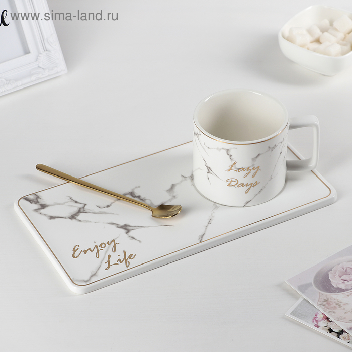 Чайная пара «Эстетика», кружка 280 мл, подставка 24×12, ложка
Чайная пара «Эстетика», кружка 280 мл, подставка 24×12, ложка