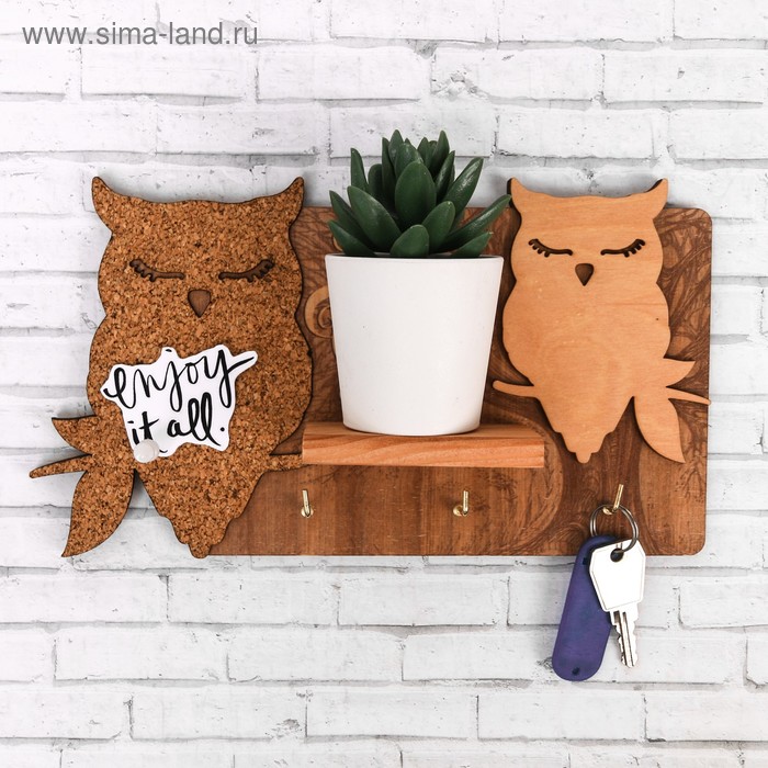 Ключница с пробковой доской "Совы"
Ключница с пробковой доской "Совы"