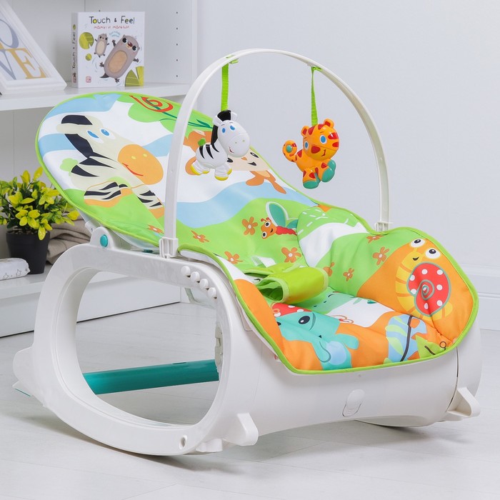 Шезлонг «Джунгли», с погремушками
Шезлонг «Джунгли», с погремушками