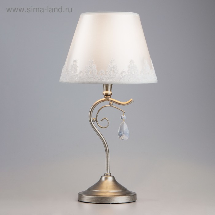 фото Настольная лампа incanto 40вт e14 серебряный eurosvet