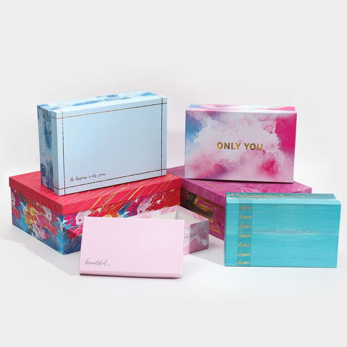 Набор коробок прямоугольных 6 в 1 «Мазки», 20 х 12,5 х 7,5 - 32,5 х 20 х 12,5 см
Набор коробок прямоугольных 6 в 1 «Мазки», 20 х 12,5 х 7,5 - 32,5 х 20 х 12,5 см