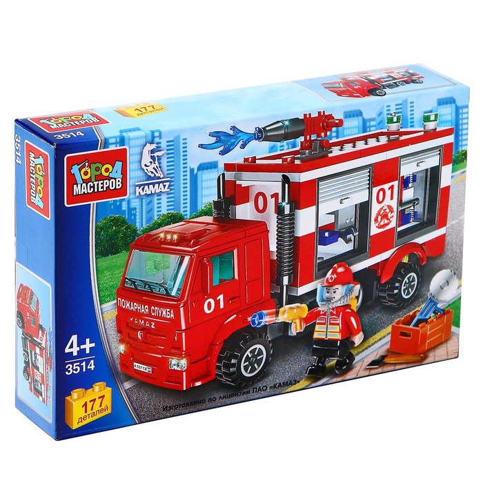 Конструктор «Пожарный камаз», 177 деталей 
Конструктор «Пожарный камаз», 177 деталей