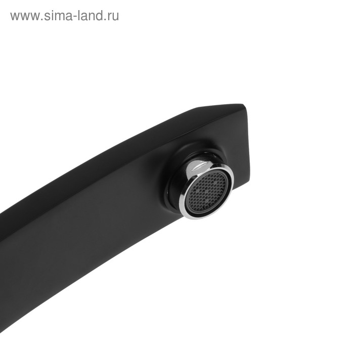 фото Смеситель для раковины accoona a9690f-5, однорычажный, на гайке, латунь, чёрный