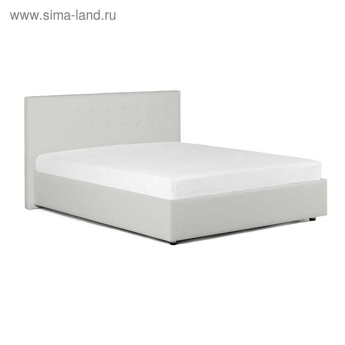 фото Кровать «космопорт» без пм, 140х200 см, встроенное основание, цвет белый архитектория