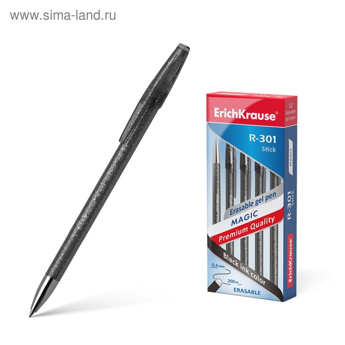 Ручка гелевая стираемая Erich Krause R-301 Magic Gel, узел 0.5 мм, чернила чёрные, длина письма 200 м, цена за 1 шт
Ручка гелевая стираемая Erich Krause R-301 Magic Gel, узел 0.5 мм, чернила чёрные, длина письма 200 м, цена за 1 шт