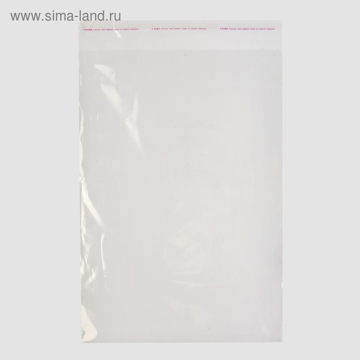 Пакет БОПП с клеевым клапаном 25 х 36/4,5 см, 30 мкм
Пакет БОПП с клеевым клапаном 25 х 36/4,5 см, 30 мкм