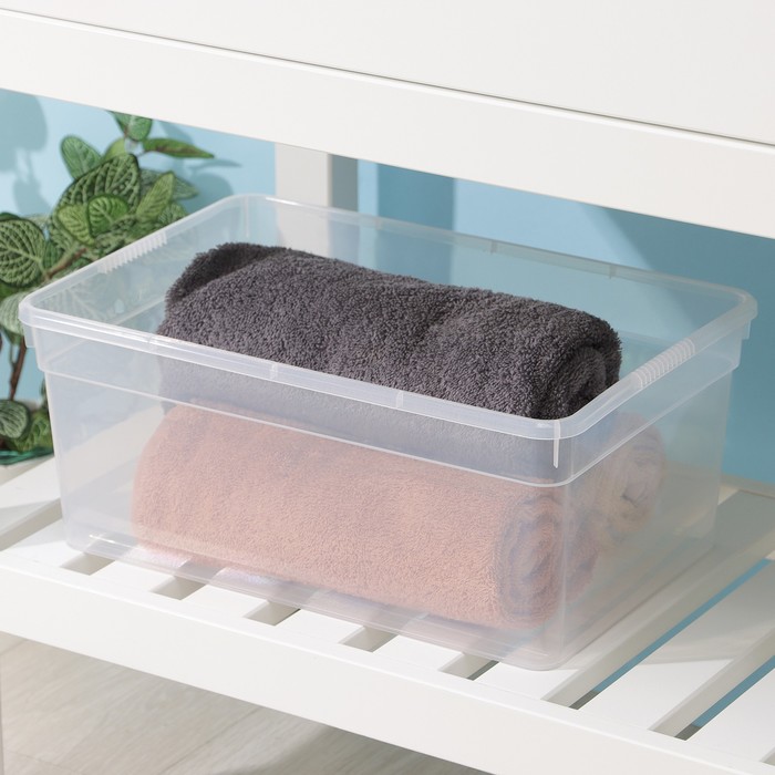 Контейнер для хранения Basic, 10 л, 36×24×15,5 см, цвет прозрачный
Контейнер для хранения Basic, 10 л, 36×24×15,5 см, цвет прозрачный