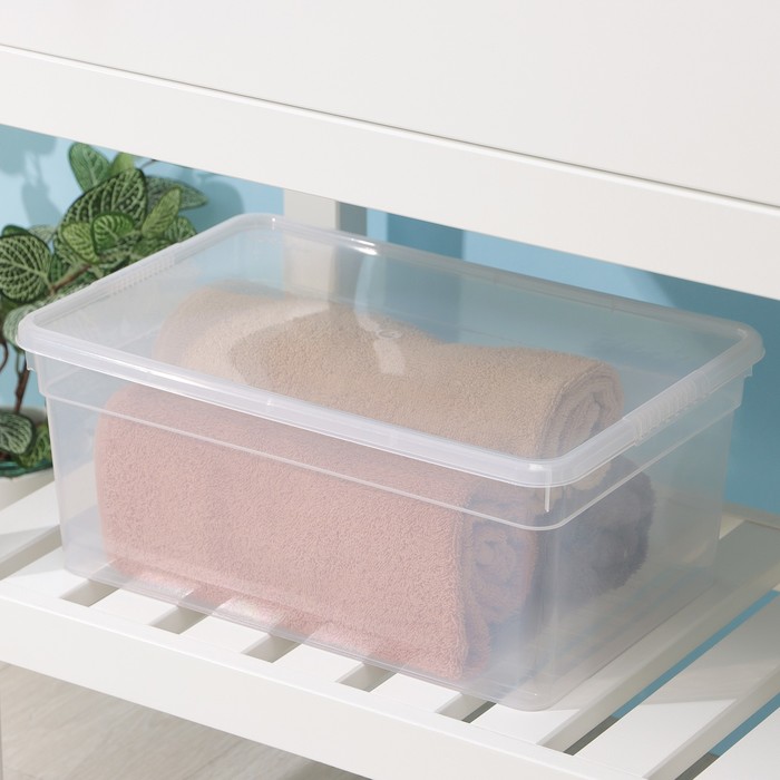 Контейнер для хранения с крышкой Basic, 10 л, 37×24×15,5 см, цвет прозрачный
Контейнер для хранения с крышкой Basic, 10 л, 37×24×15,5 см, цвет прозрачный