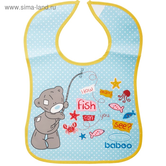 фото Нагрудник детский для кормления baboo me to you, 9 мес+