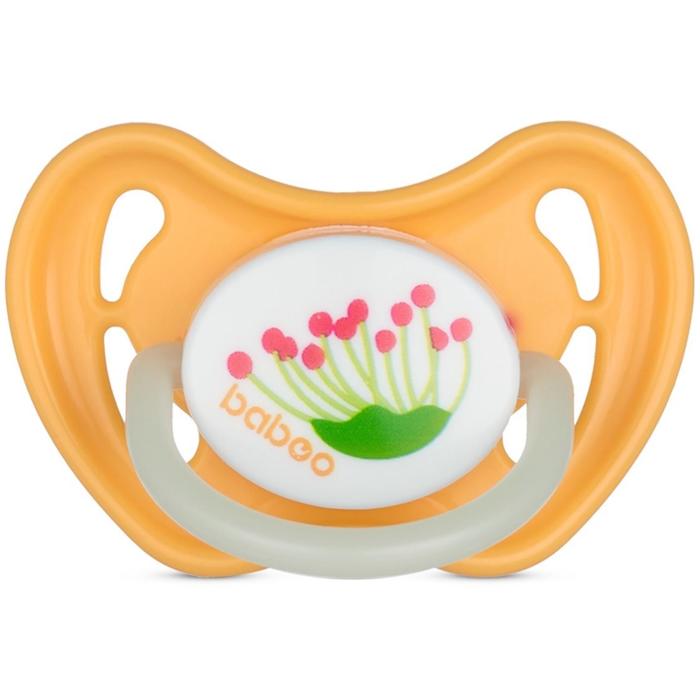 Пустышка BABOO скошенная ночная Summer, от 0 месяцев 
Пустышка BABOO скошенная ночная Summer, от 0 месяцев