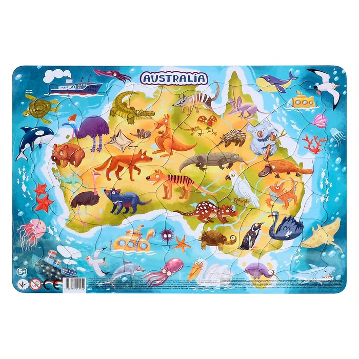 Пазл в рамке «Австралия», 53 элемента
Пазл в рамке «Австралия», 53 элемента