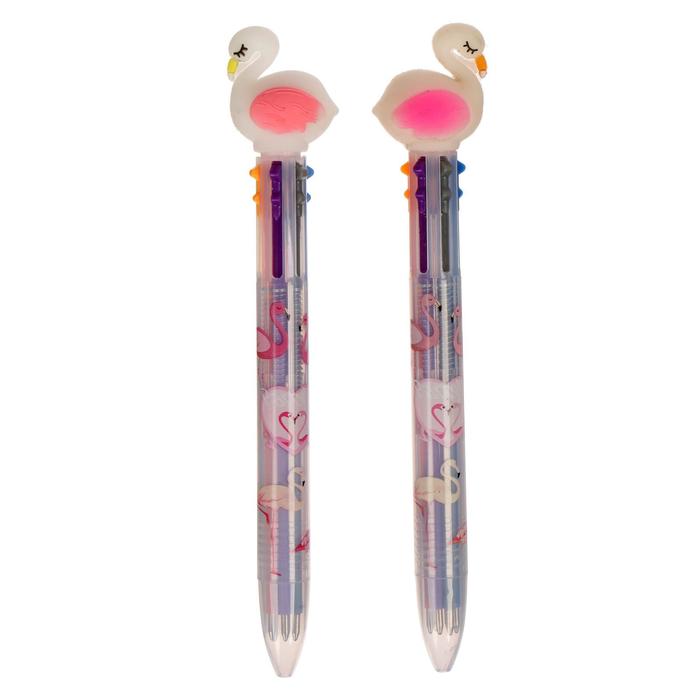 Ручка шариковая автоматическая 6-х цветная Фламинго, белая (штрихкод на штуке), в пакете
Ручка шариковая автоматическая 6-х цветная Фламинго, белая (штрихкод на штуке), в пакете