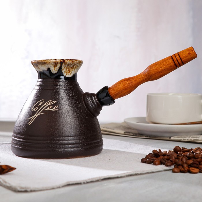 Турка для кофе "Барон", керамика, 0.55 л
Турка для кофе "Барон", керамика, 0.55 л