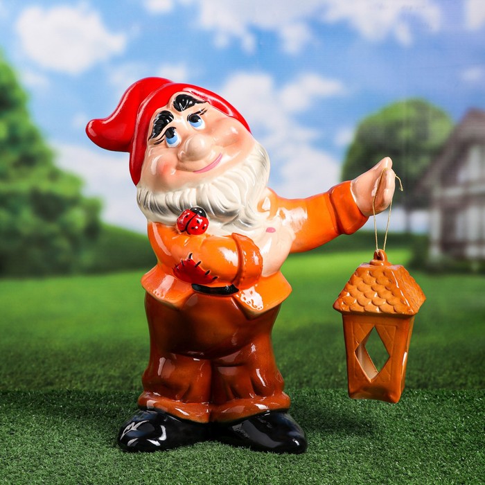 Садовая фигура "Гном с фонарём", разноцветная, 40 см, микс
Садовая фигура "Гном с фонарём", разноцветная, 40 см, микс